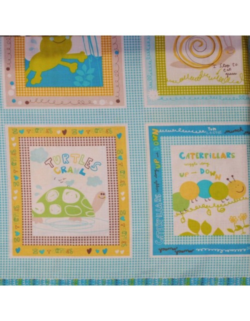 Infantil mural de tortugas y ranas